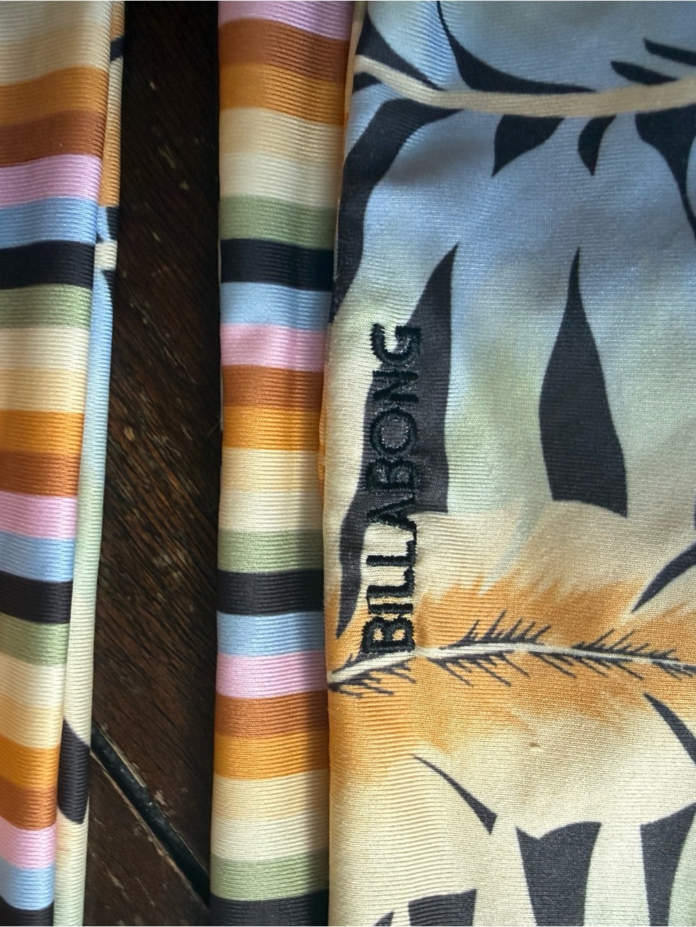 Billabong Stripe & Tropical Print Bikini Set - Picture 3 of 8
